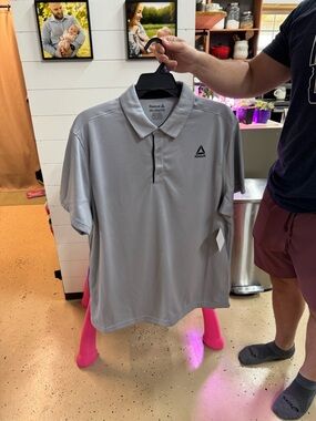 Reebok Light Gray Performance Polo